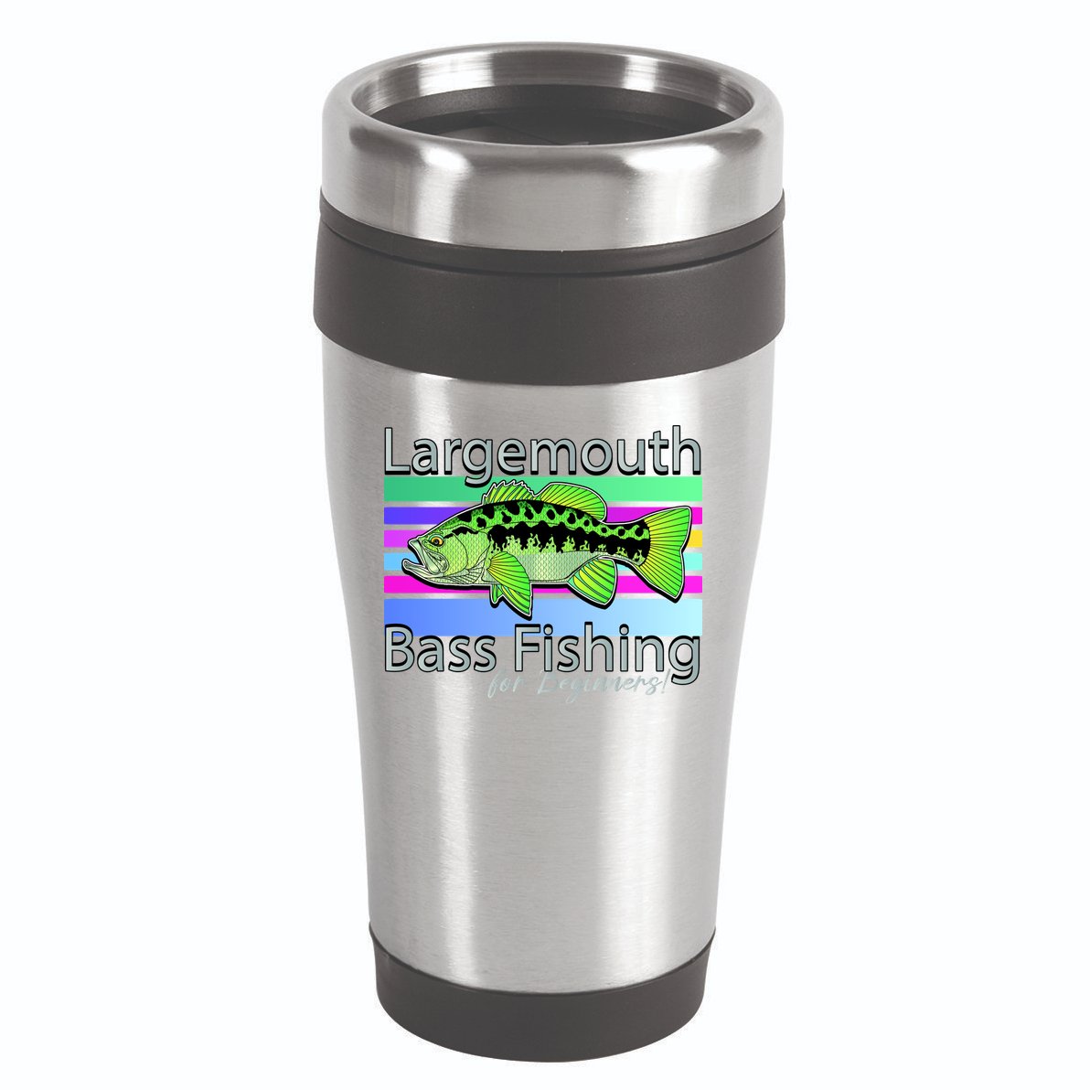 Largemouth Bass Fishing For Beginners 16oz Travel Tumbler