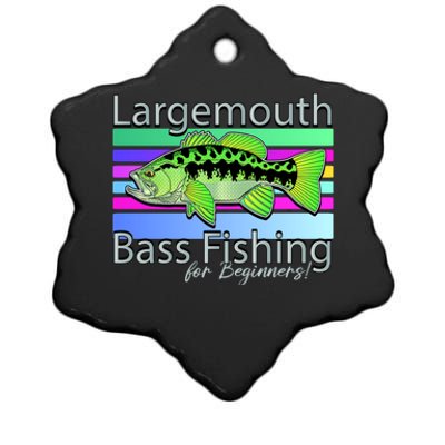 Largemouth Bass Fishing For Beginners Ceramic Star Ornament