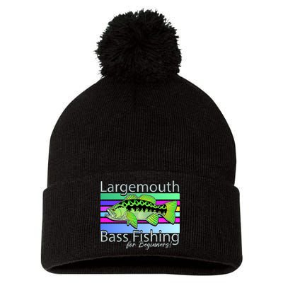 Largemouth Bass Fishing For Beginners Pom Pom 12in Knit Beanie