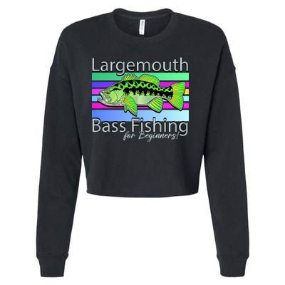 Largemouth Bass Fishing For Beginners Cropped Pullover Crew