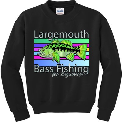 Largemouth Bass Fishing For Beginners Kids Sweatshirt