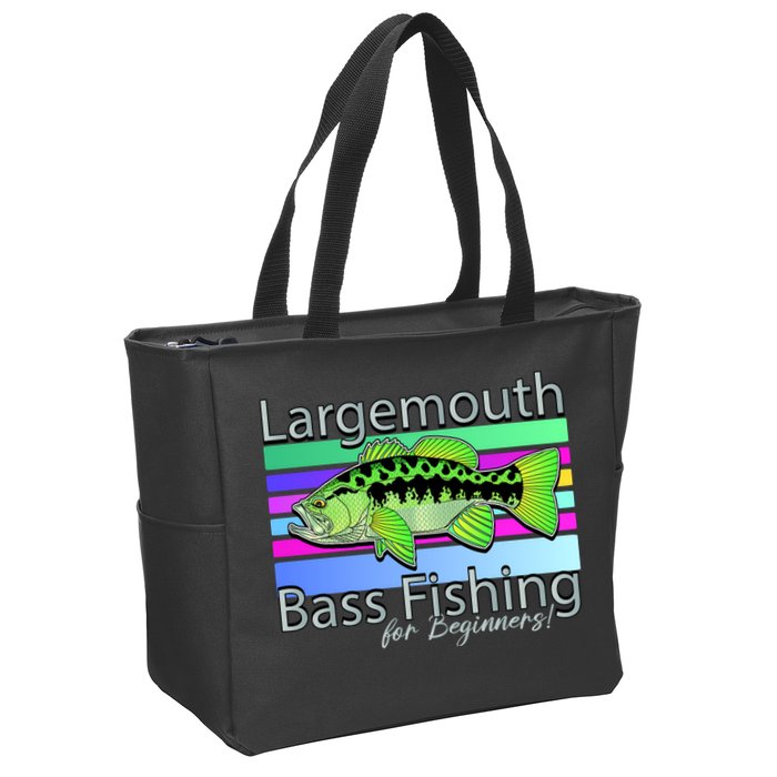 Largemouth Bass Fishing For Beginners Zip Tote Bag