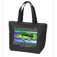 Largemouth Bass Fishing For Beginners Zip Tote Bag