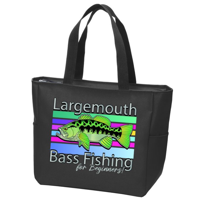 Largemouth Bass Fishing For Beginners Zip Tote Bag