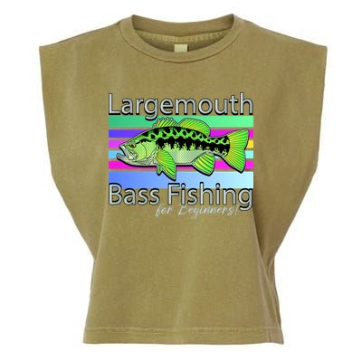 Largemouth Bass Fishing For Beginners Garment-Dyed Women's Muscle Tee
