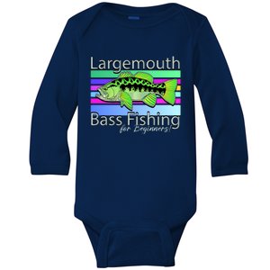 Largemouth Bass Fishing For Beginners Baby Long Sleeve Bodysuit