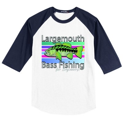 Largemouth Bass Fishing For Beginners Baseball Sleeve Shirt