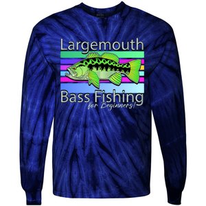 Largemouth Bass Fishing For Beginners Tie-Dye Long Sleeve Shirt