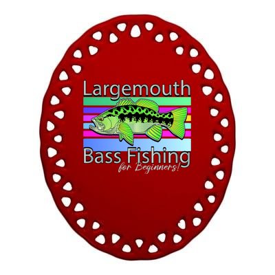 Largemouth Bass Fishing For Beginners Ceramic Oval Ornament