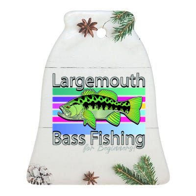 Largemouth Bass Fishing For Beginners Ceramic Bell Ornament