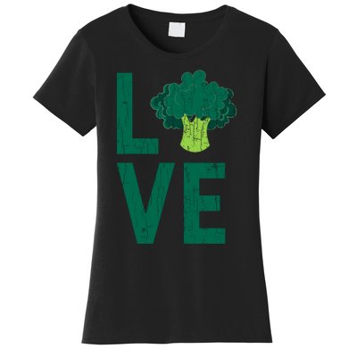 Love Broccoli Funny Vegan Vegetables Vegetarian Graphic Women's T-Shirt