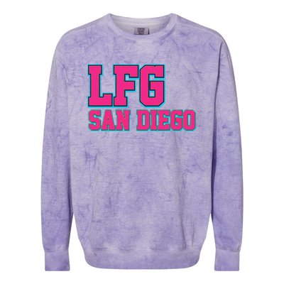 LFGSD Baseball Fan San Diego Sports LFG SD Colorblast Crewneck Sweatshirt