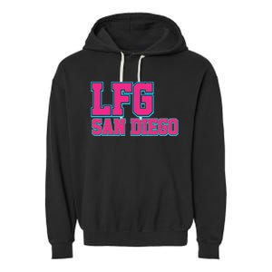 LFGSD Baseball Fan San Diego Sports LFG SD Garment-Dyed Fleece Hoodie