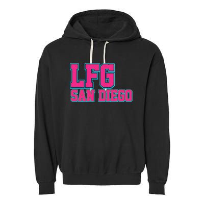 LFGSD Baseball Fan San Diego Sports LFG SD Garment-Dyed Fleece Hoodie