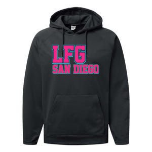 LFGSD Baseball Fan San Diego Sports LFG SD Performance Fleece Hoodie