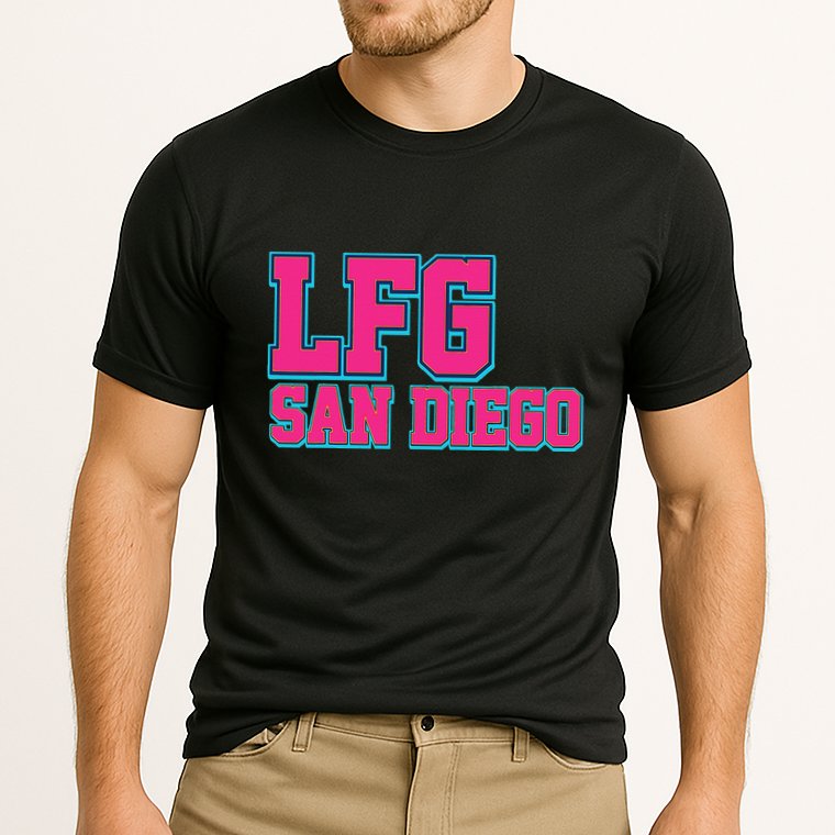 LFGSD Baseball Fan San Diego Sports LFG SD Cooling Performance Crew T-Shirt