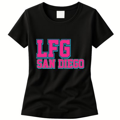 LFGSD Baseball Fan San Diego Sports LFG SD Womens T-Shirt
