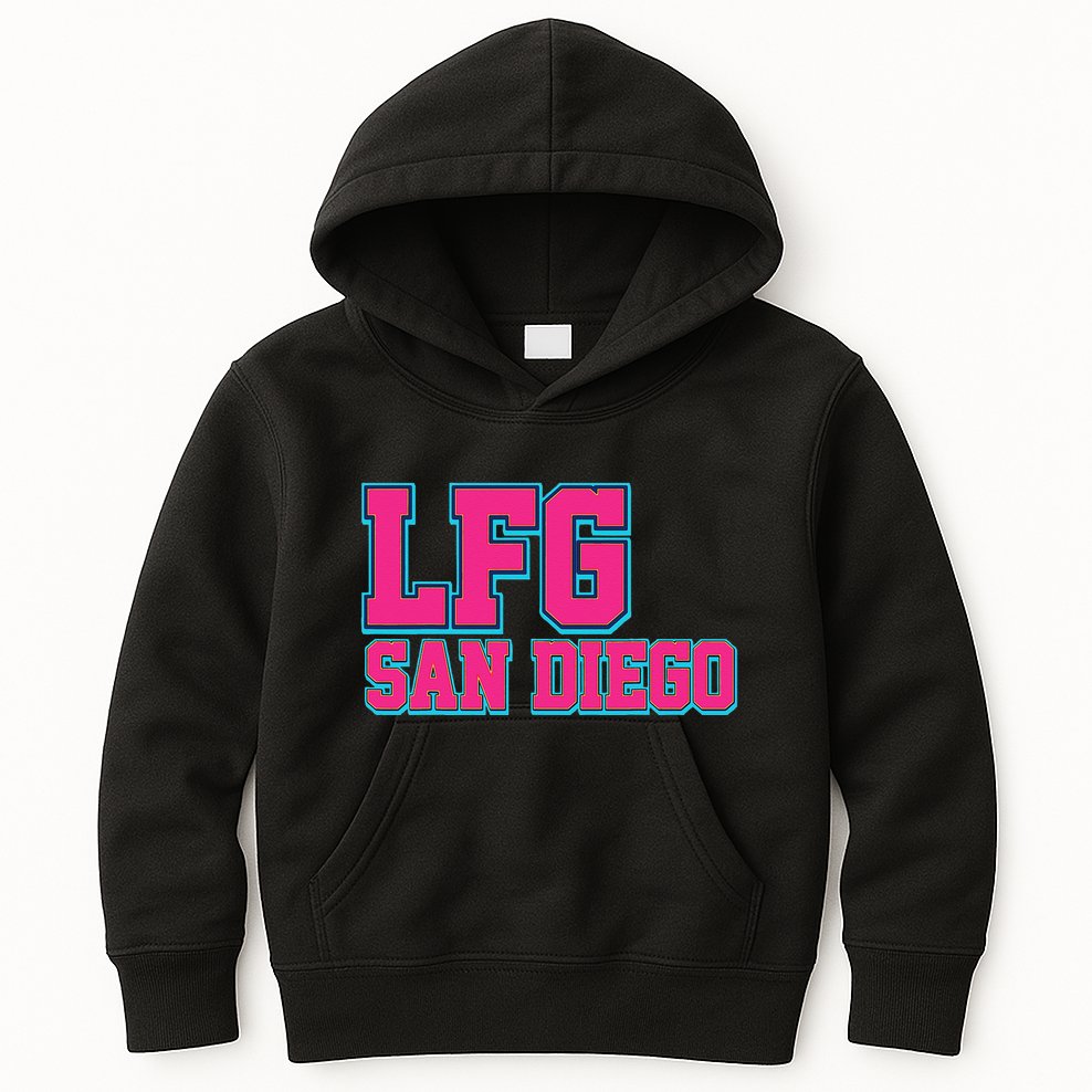 LFGSD Baseball Fan San Diego Sports LFG SD Kids Hoodie