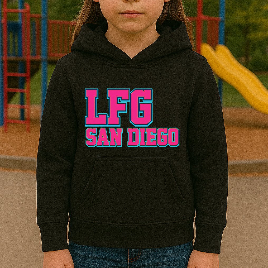 LFGSD Baseball Fan San Diego Sports LFG SD Kids Hoodie