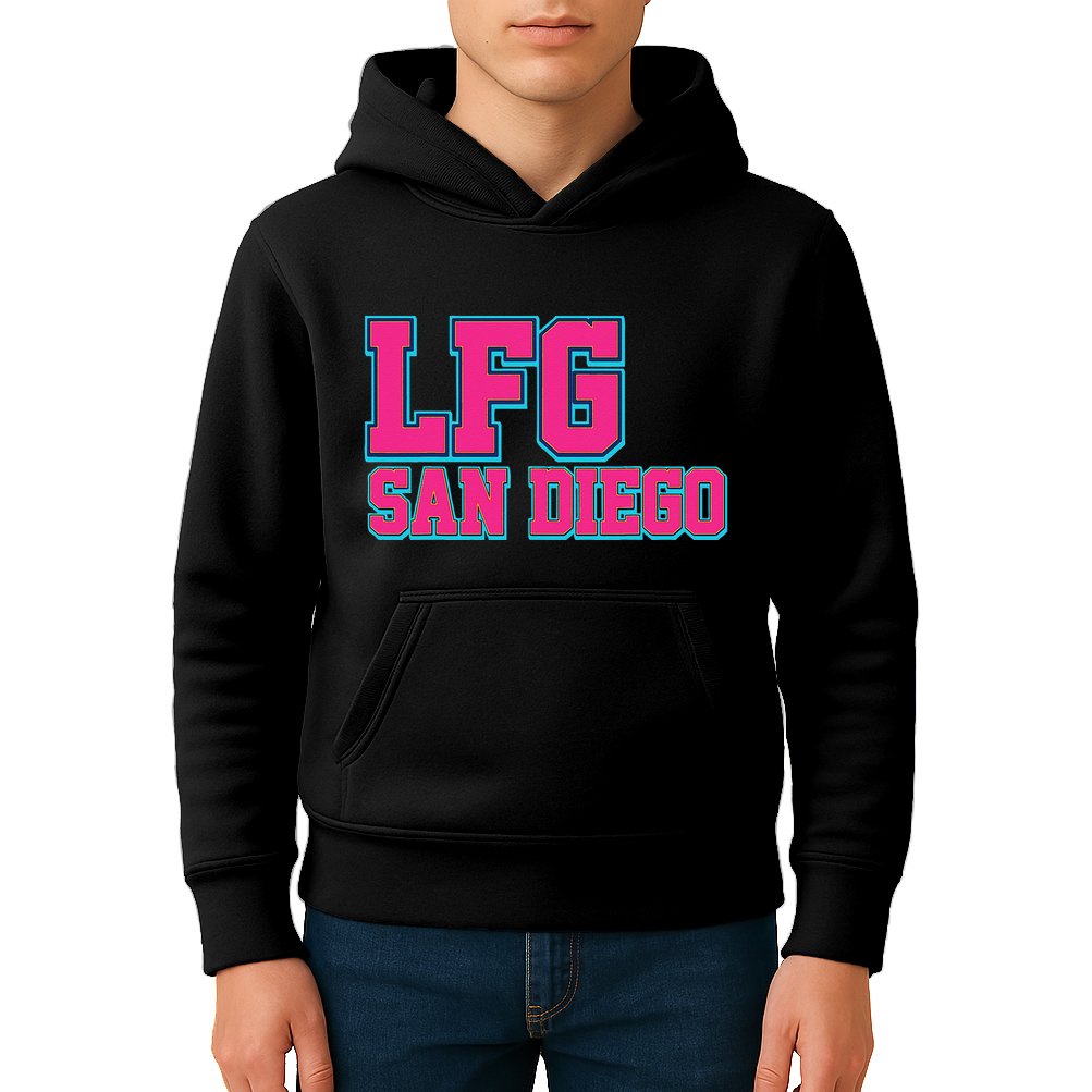 LFGSD Baseball Fan San Diego Sports LFG SD Kids Hoodie