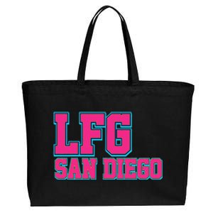 LFGSD Baseball Fan San Diego Sports LFG SD Cotton Canvas Jumbo Tote