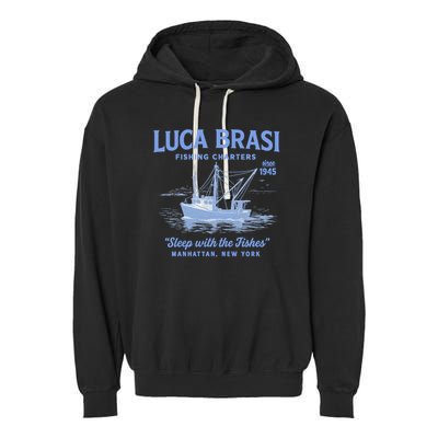 Luca Brasi Fishing Charters Garment-Dyed Fleece Hoodie
