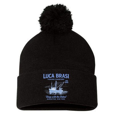 Luca Brasi Fishing Charters Pom Pom 12in Knit Beanie