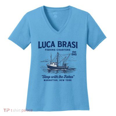 Luca Brasi Fishing Charters Women's V-Neck T-Shirt