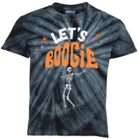 LetS Boogie Funny Skeleton Dance Retro Halloween Premium Kids Tie-Dye T-Shirt