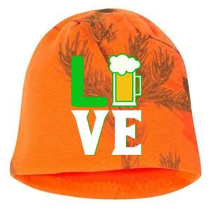 Love Beer For St. Patrick's Day Kati - Camo Knit Beanie