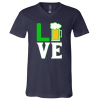 Love Beer For St. Patrick's Day V-Neck T-Shirt