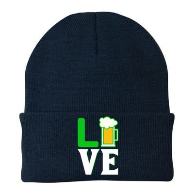 Love Beer For St. Patrick's Day Knit Cap Winter Beanie