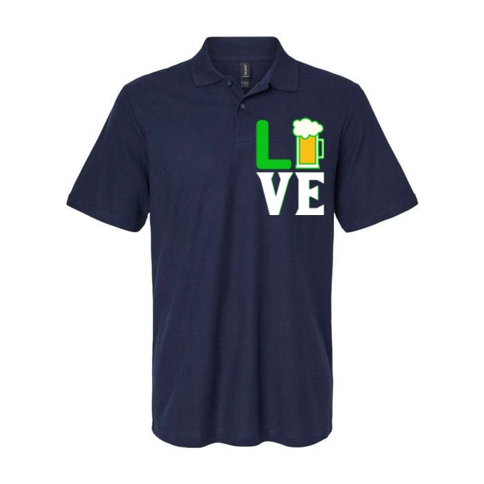 Love Beer For St. Patrick's Day Softstyle Adult Sport Polo