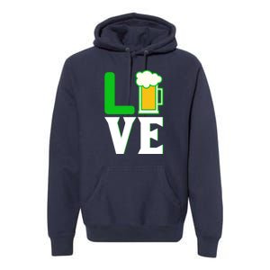 Love Beer For St. Patrick's Day Premium Hoodie