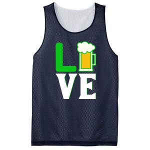 Love Beer For St. Patrick's Day Mesh Reversible Basketball Jersey Tank