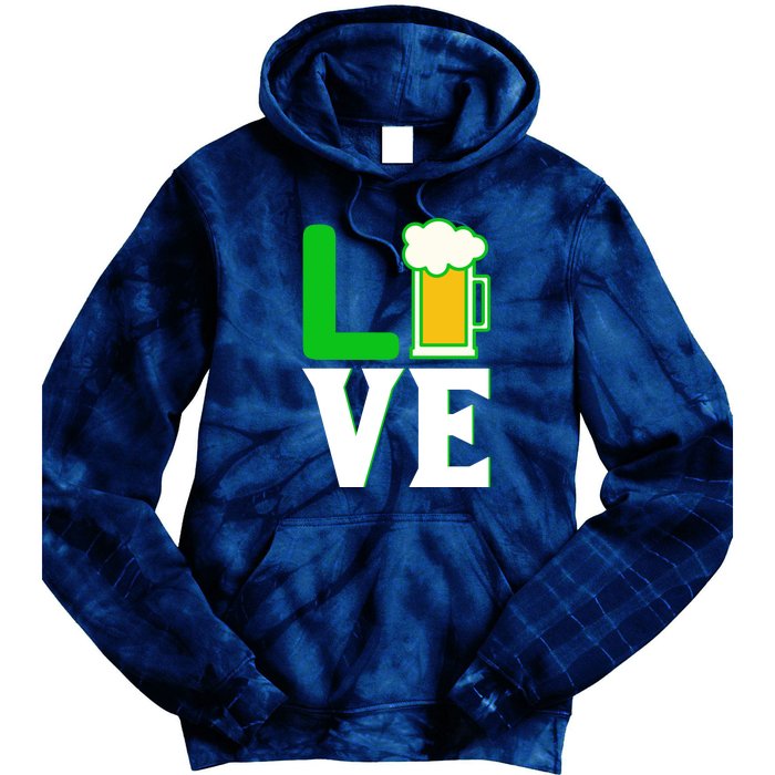 Love Beer For St. Patrick's Day Tie Dye Hoodie