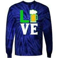 Love Beer For St. Patrick's Day Tie-Dye Long Sleeve Shirt