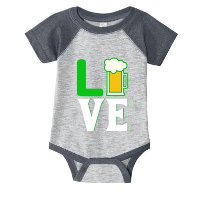 Love Beer For St. Patrick's Day Infant Baby Jersey Bodysuit