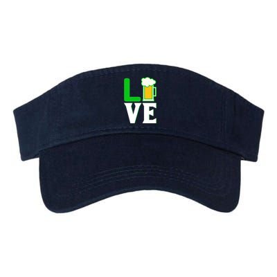 Love Beer For St. Patrick's Day Valucap Bio-Washed Visor