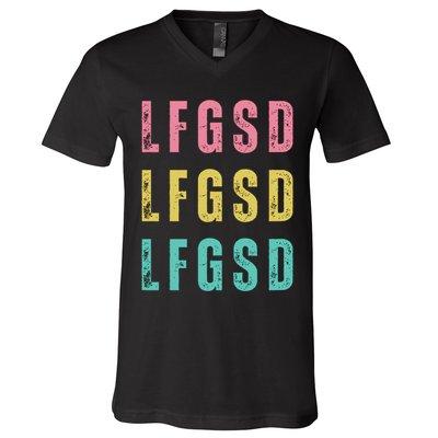 Lfgsd Baseball Fan San Diego Sports Lfg Sd LetS Go V-Neck T-Shirt
