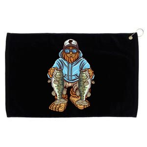 Largemouth Bass Fishing Bigfoot Fisher Cute Gift Grommeted Golf Towel