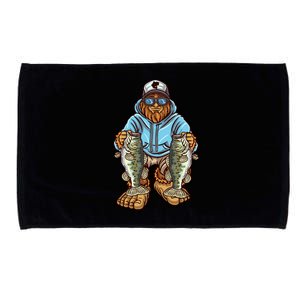 Largemouth Bass Fishing Bigfoot Fisher Cute Gift Microfiber Hand Towel