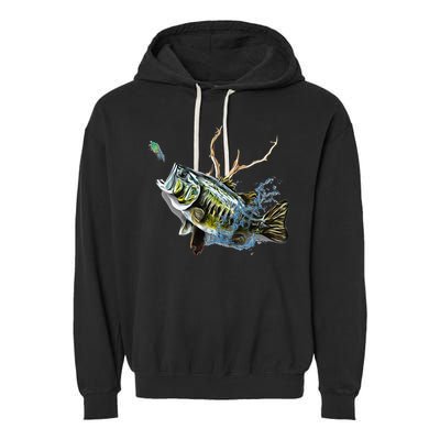 Largemouth Bass Fishing Largemouth Bass Garment-Dyed Fleece Hoodie