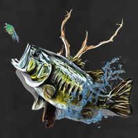 Largemouth Bass Fishing Largemouth Bass Adult Drive Performance Visor