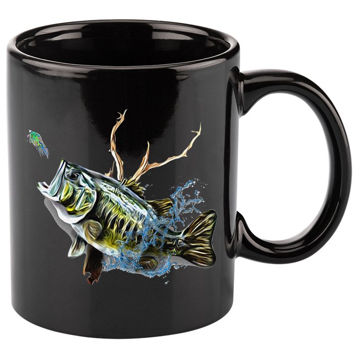 Largemouth Bass Fishing Largemouth Bass 11oz C Handle Ceramic Mug