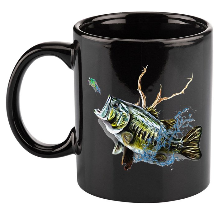 Largemouth Bass Fishing Largemouth Bass 11oz C Handle Ceramic Mug