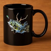Largemouth Bass Fishing Largemouth Bass 11oz C Handle Ceramic Mug