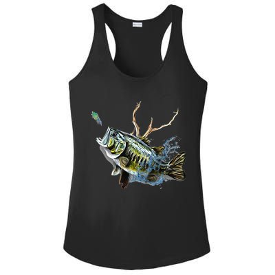 Largemouth Bass Fishing Largemouth Bass Ladies PosiCharge Competitor Racerback Tank