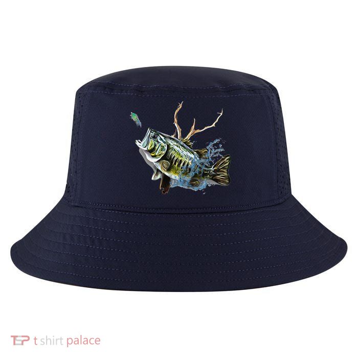 Largemouth Bass Fishing Largemouth Bass Cool Comfort Performance Bucket Hat