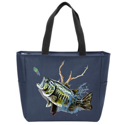 Largemouth Bass Fishing Largemouth Bass Zip Tote Bag